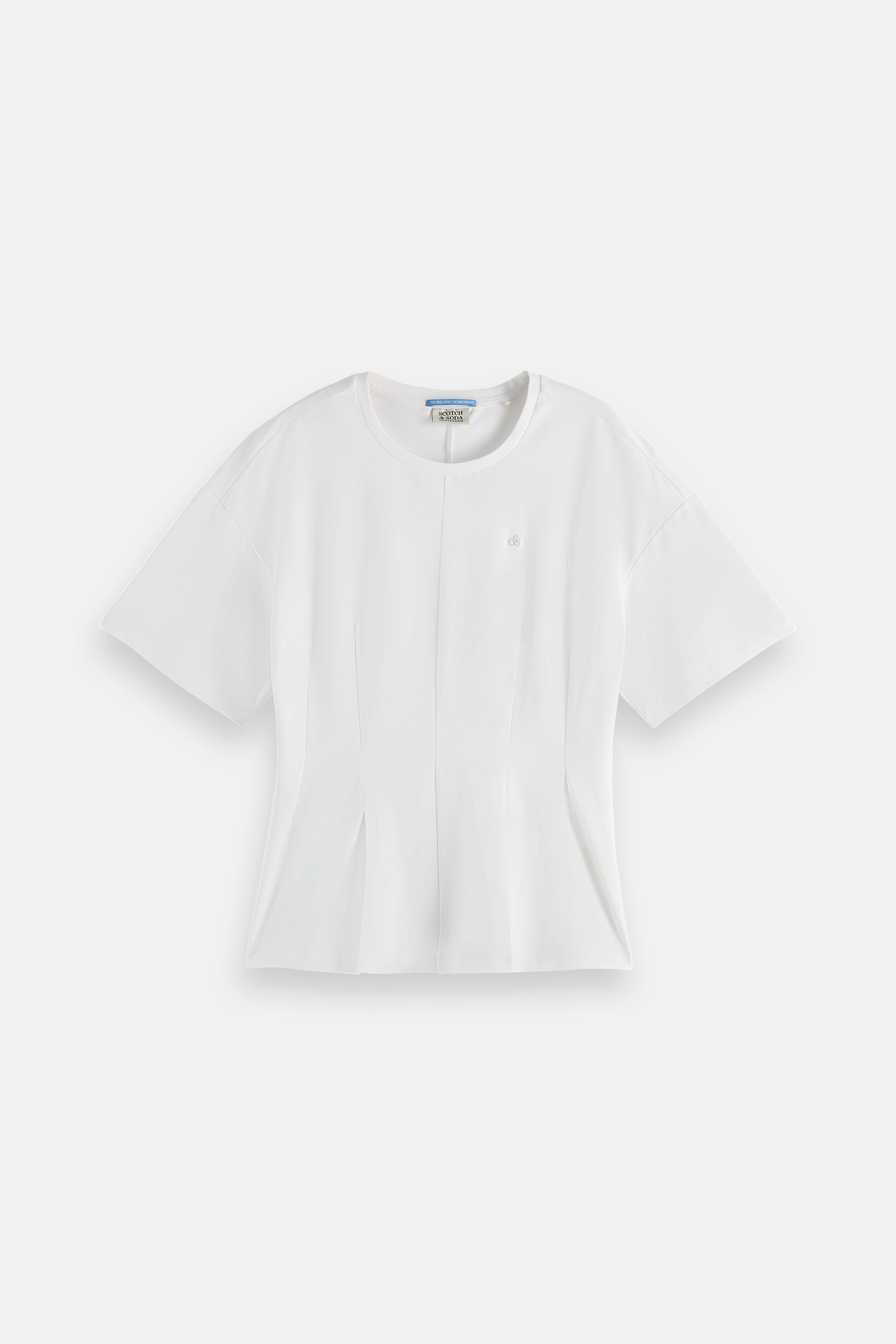 Scotch & Soda strukirani t-shirt Europa 92 bijela majica