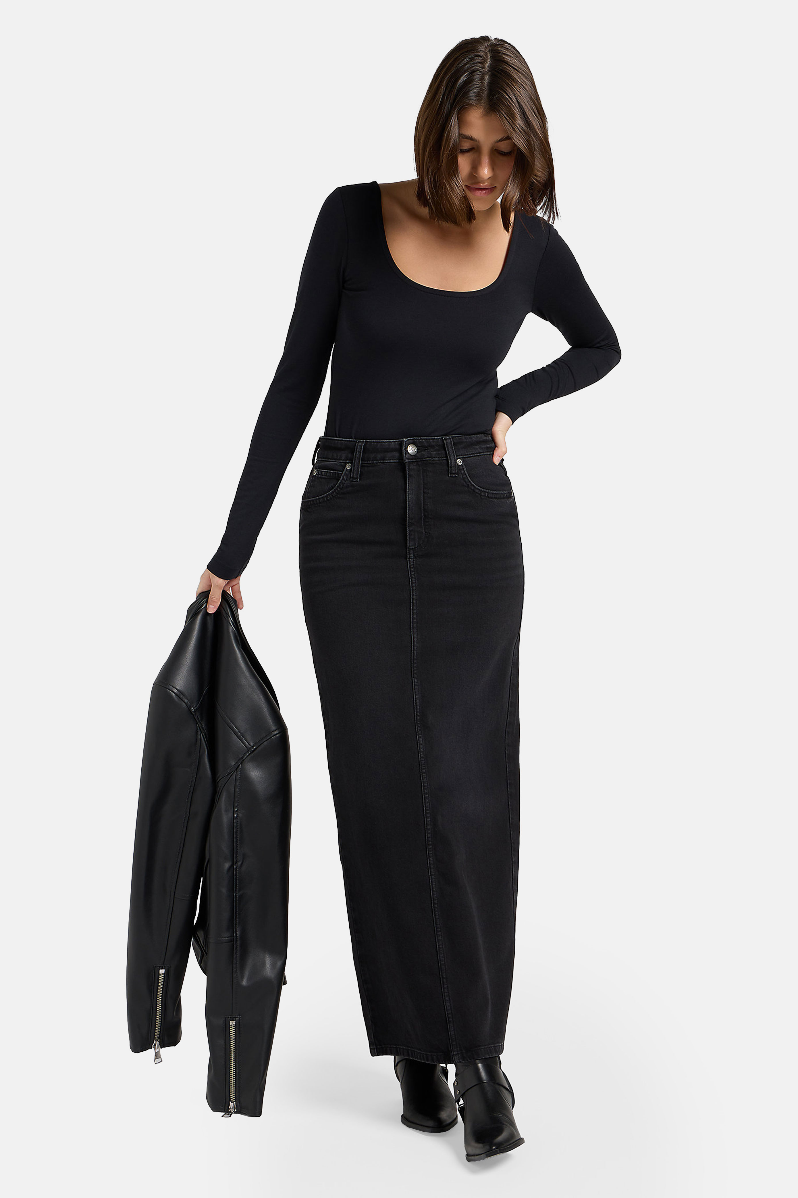 Lee crna traper suknja