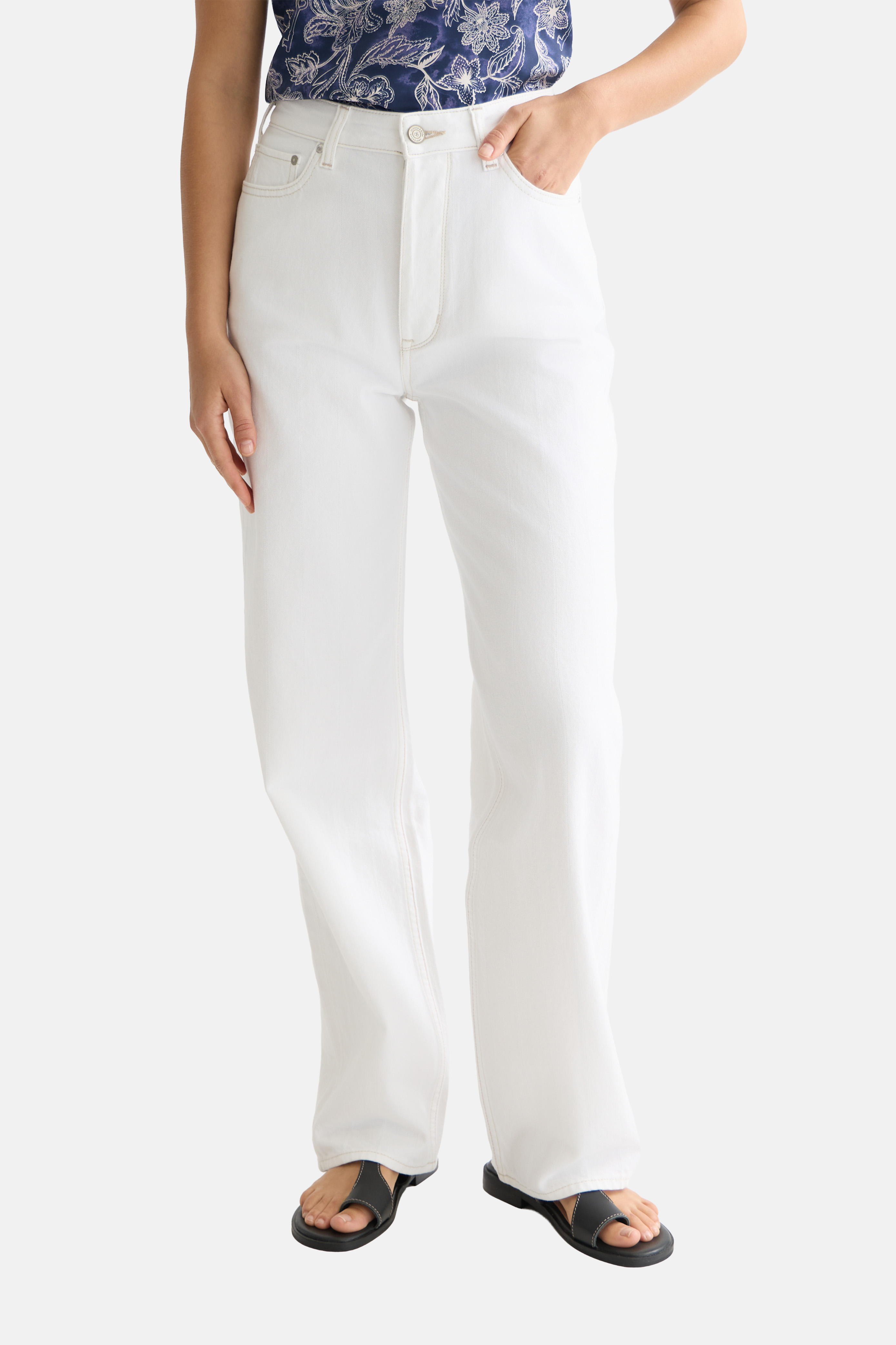 Scotch & Soda bijele straight traperice