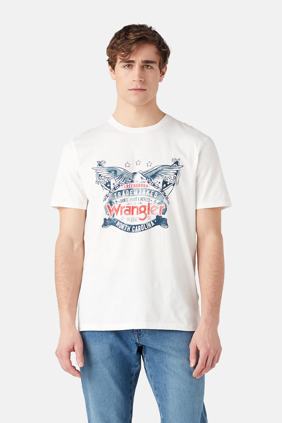 MUŠKARCI - Majice - Wrangler majica - Kratki rukavi - Bijela