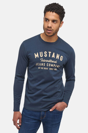 MUŠKARCI - Majice - Mustang majica - Dugi rukavi - Plava