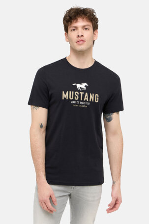 MUŠKARCI - Majice - Mustang majica - Kratki rukavi - Crna
