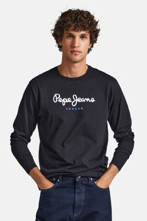 MUŠKARCI - Majice - Pepe Jeans majica - Dugi rukavi - Crna