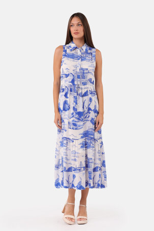 ŽENE - Haljine - Scotch & Soda haljina - Midi - Plava