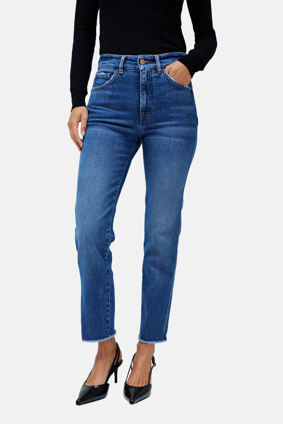 ŽENE - Traperice - Salsa Faith Cropped traperice - Plava - Slim