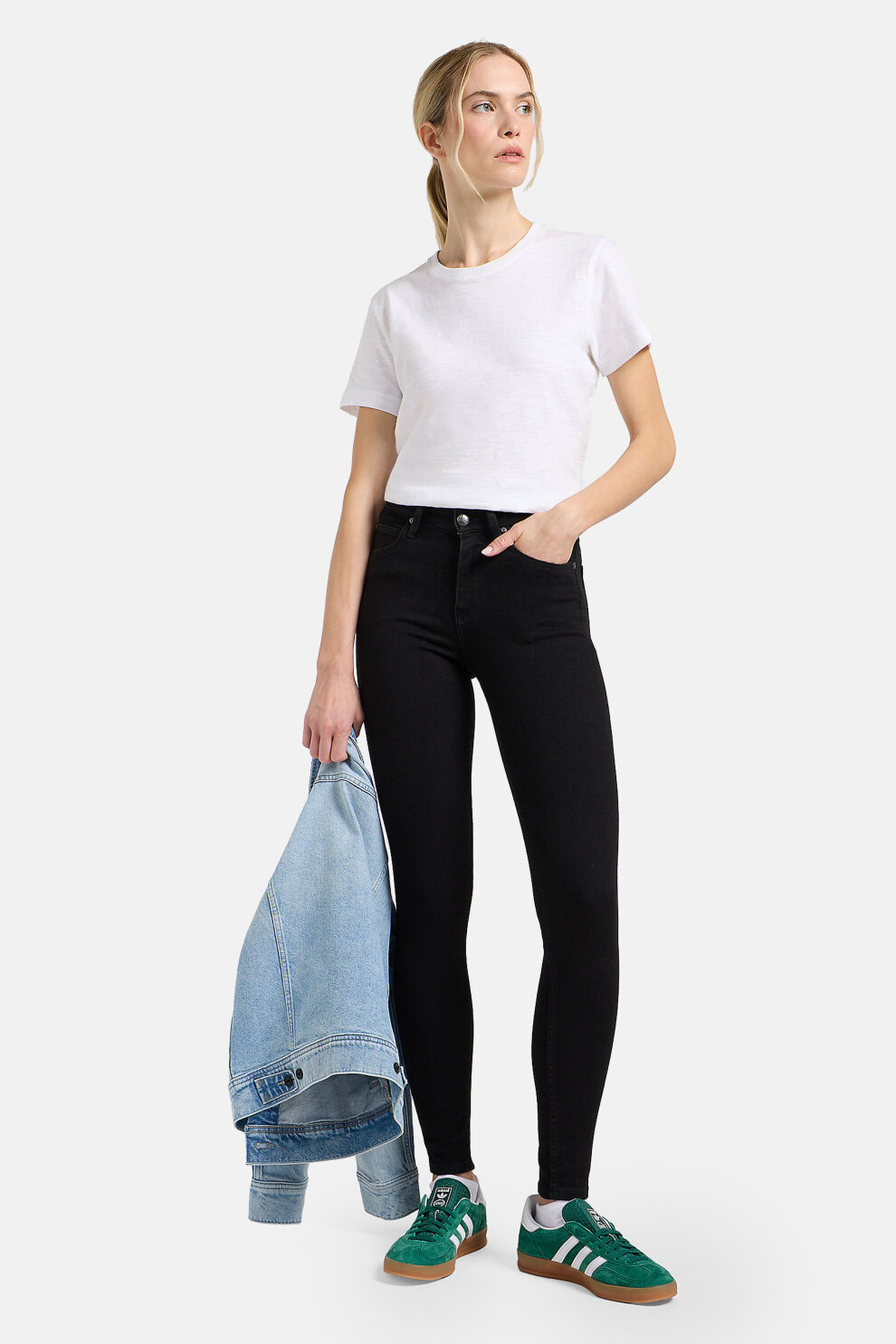 ŽENE - Traperice - Lee Scarlett High traperice - Crna - Skinny