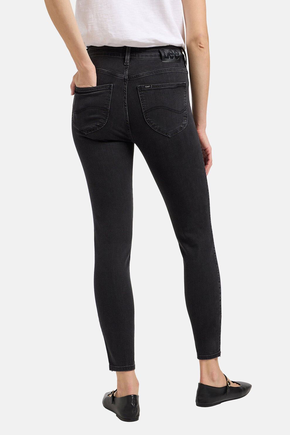 ŽENE - Traperice - Lee Scarlett High Zip traperice - Crna - Skinny