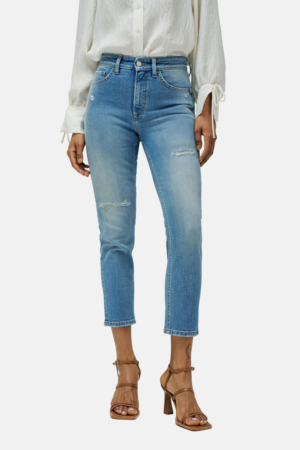 ŽENE - Traperice - Salsa Faith cropped traperice - Plava - Slim
