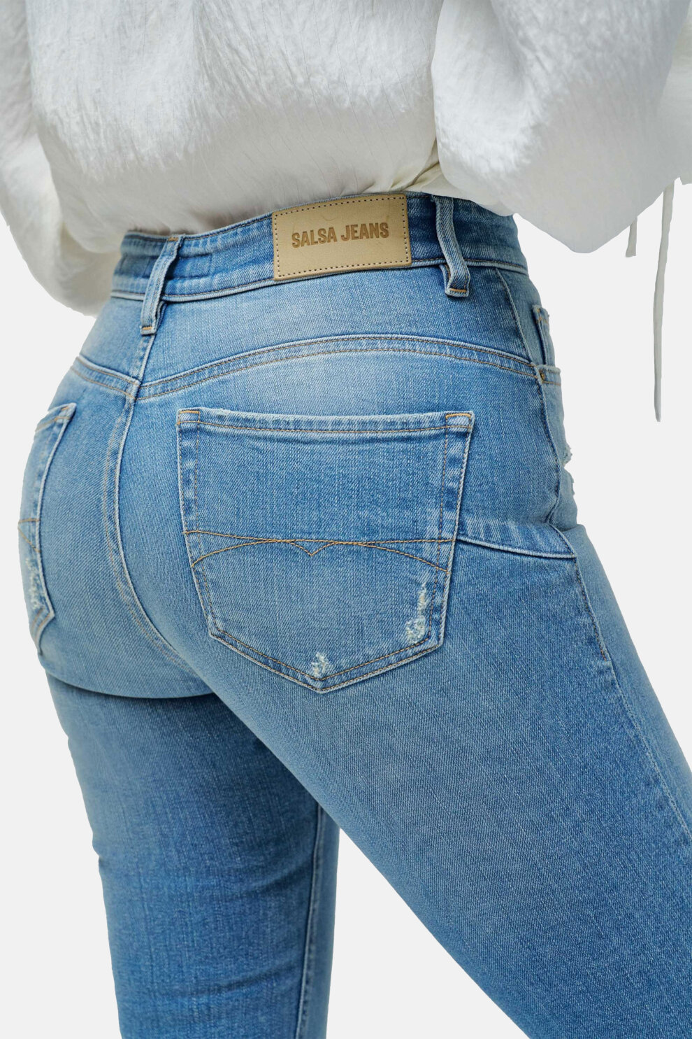 ŽENE - Traperice - Salsa Faith cropped traperice - Plava - Slim