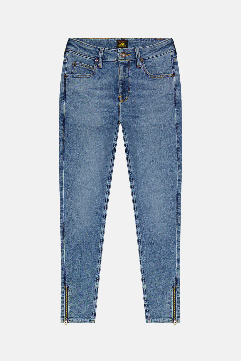 ŽENE - Traperice - Lee Scarlett High Zip traperice - Plava - Skinny
