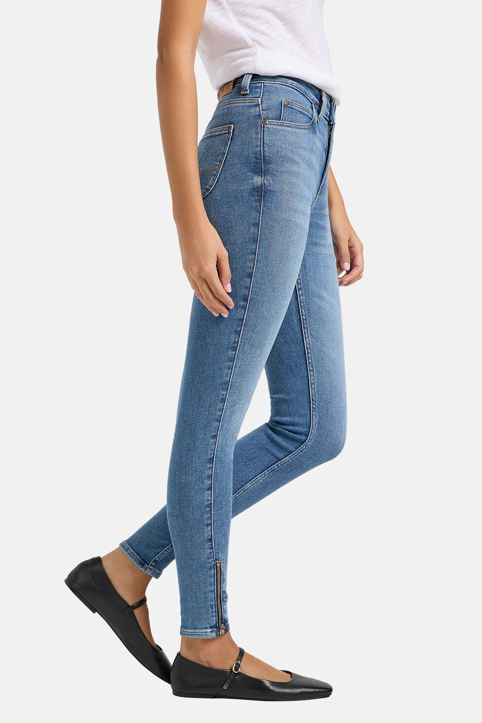 ŽENE - Traperice - Lee Scarlett High Zip traperice - Plava - Skinny