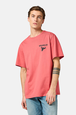 MUŠKARCI - Majice - Wrangler majica - Kratki rukavi - Crvena