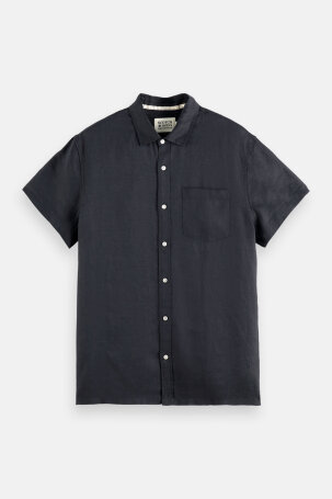 MUŠKARCI - Košulje - Scotch & Soda košulja - Kratki rukavi - Crna
