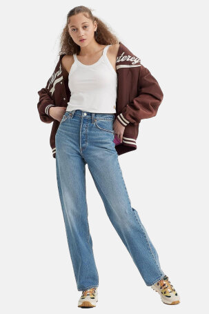 ŽENE - Traperice - Levi's Ribcage Full Lenght traperice - Plava - Straight