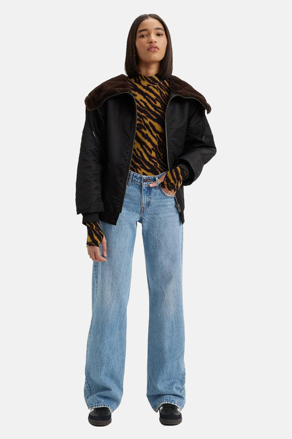 ŽENE - Traperice - Levi's Low Loose traperice - Plava - Straight
