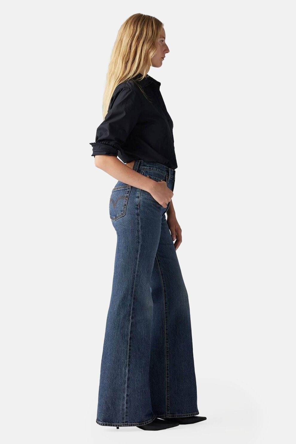 ŽENE - Traperice - Levi's Ribcage Bell traperice - Plava - Flare
