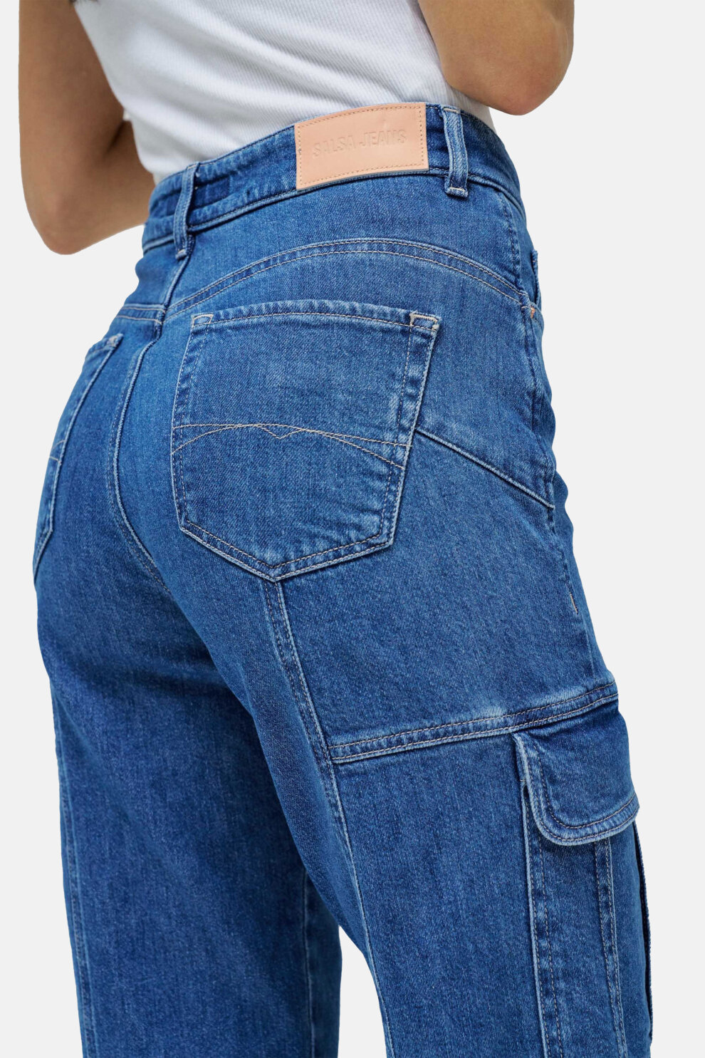 ŽENE - Traperice - Salsa Faith Cargo traperice - Plava - Fashion straight