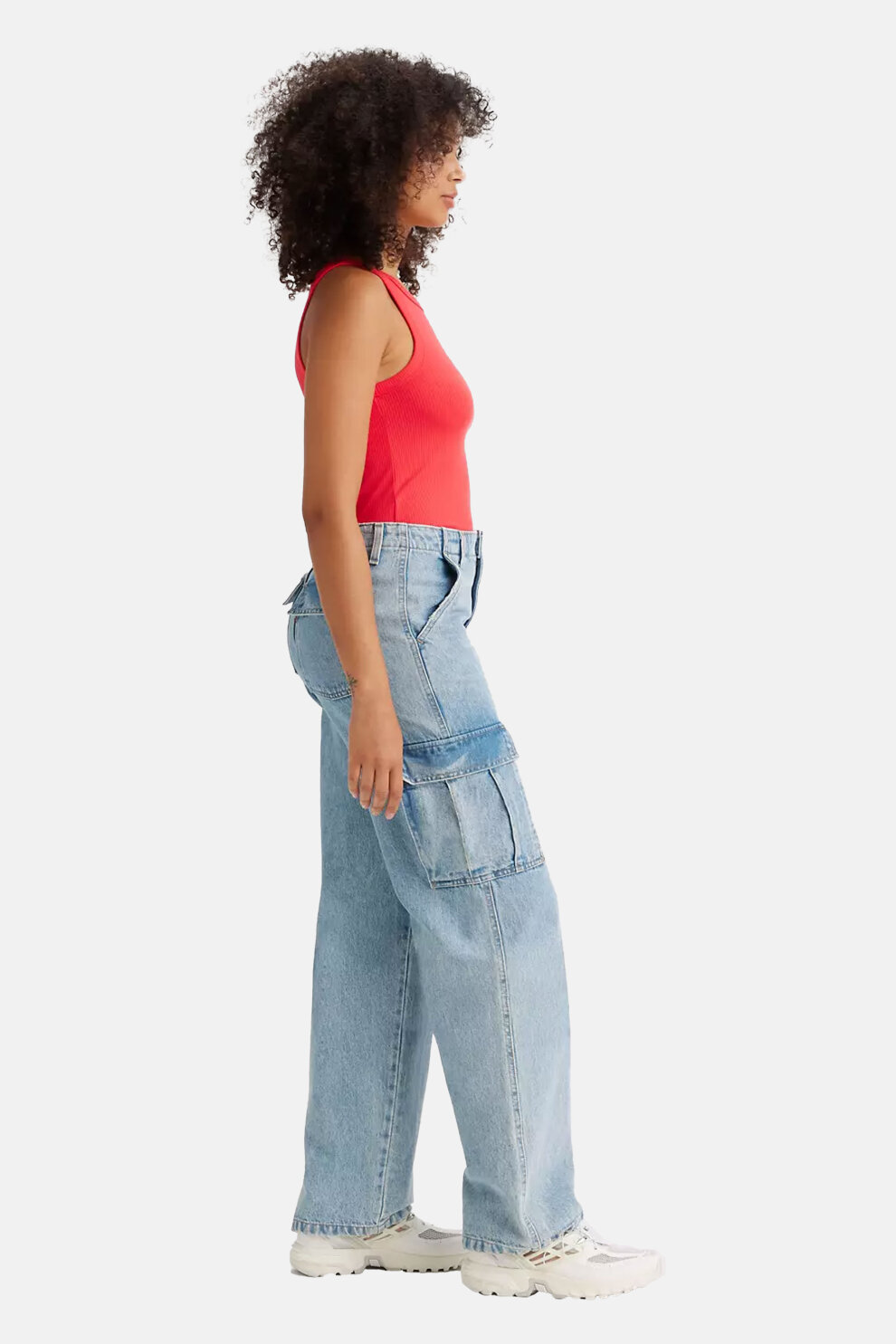 ŽENE - Traperice - Levi's Baggy Cargo Youth traperice - Plava - Fashion straight