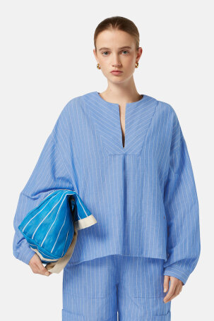 ŽENE - Košulje i bluze - Scotch & Soda bluza - Kratki rukav - Plava