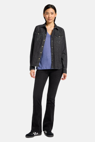 ŽENE - Traperice - Lee Breese Bootcut traperice - Crna - Flare