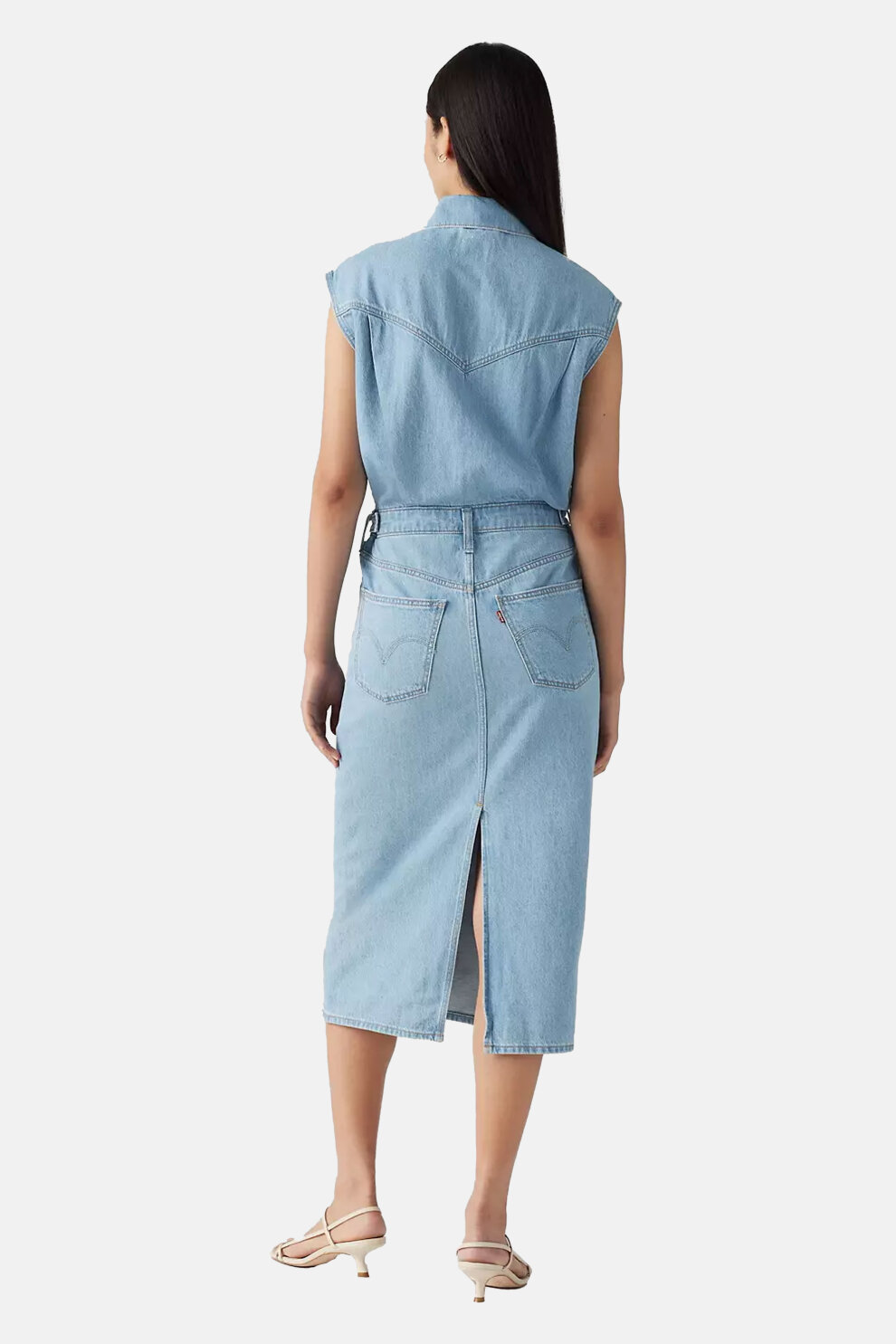 ŽENE - Haljine - Levi's traper haljina - Midi - Plava