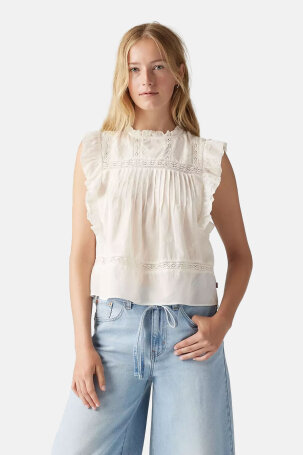 ŽENE - Košulje i bluze - Levi's Edith bluza - Kratki rukav - Bijela
