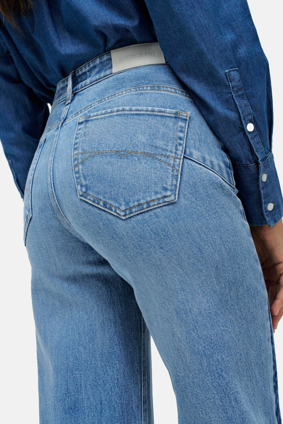 ŽENE - Traperice - Salsa Faith Push In Wide traperice - Plava - Fashion straight