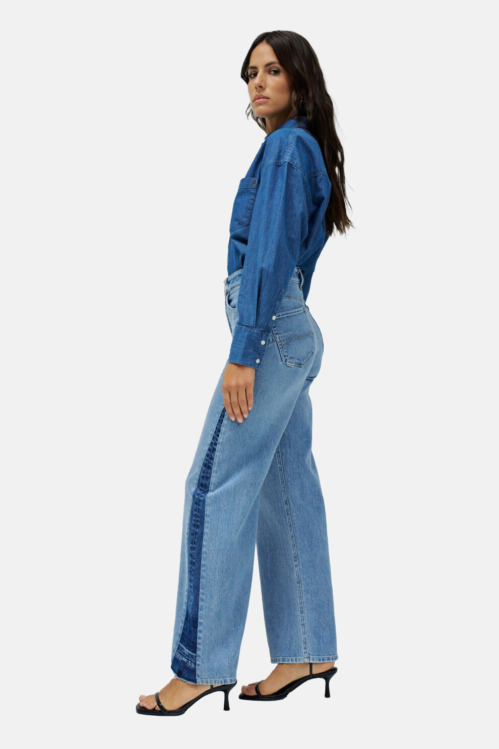 ŽENE - Traperice - Salsa Faith Push In Wide traperice - Plava - Fashion straight