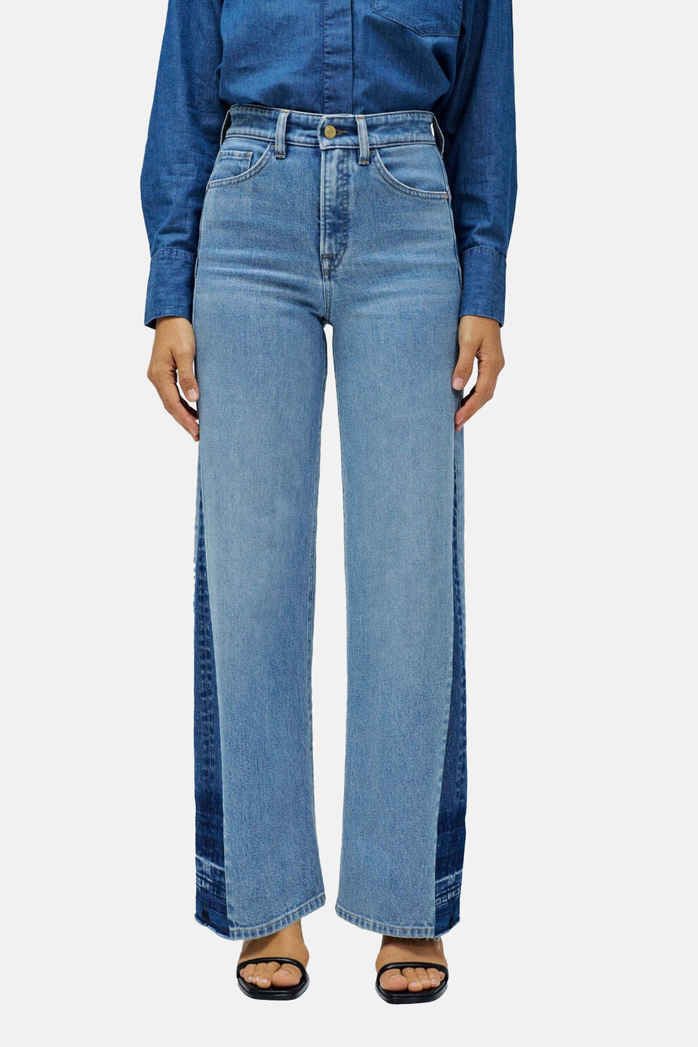 ŽENE - Traperice - Salsa Faith Push In Wide traperice - Plava - Fashion straight