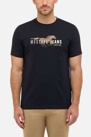 MUŠKARCI - Majice - Mustang Austin majica - Kratki rukavi - Crna
