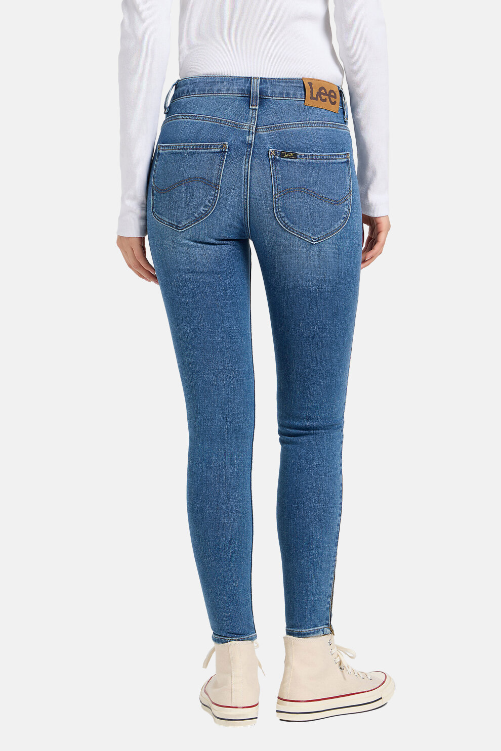 ŽENE - Traperice - Lee Scarlett High Zip traperice - Plava - Skinny