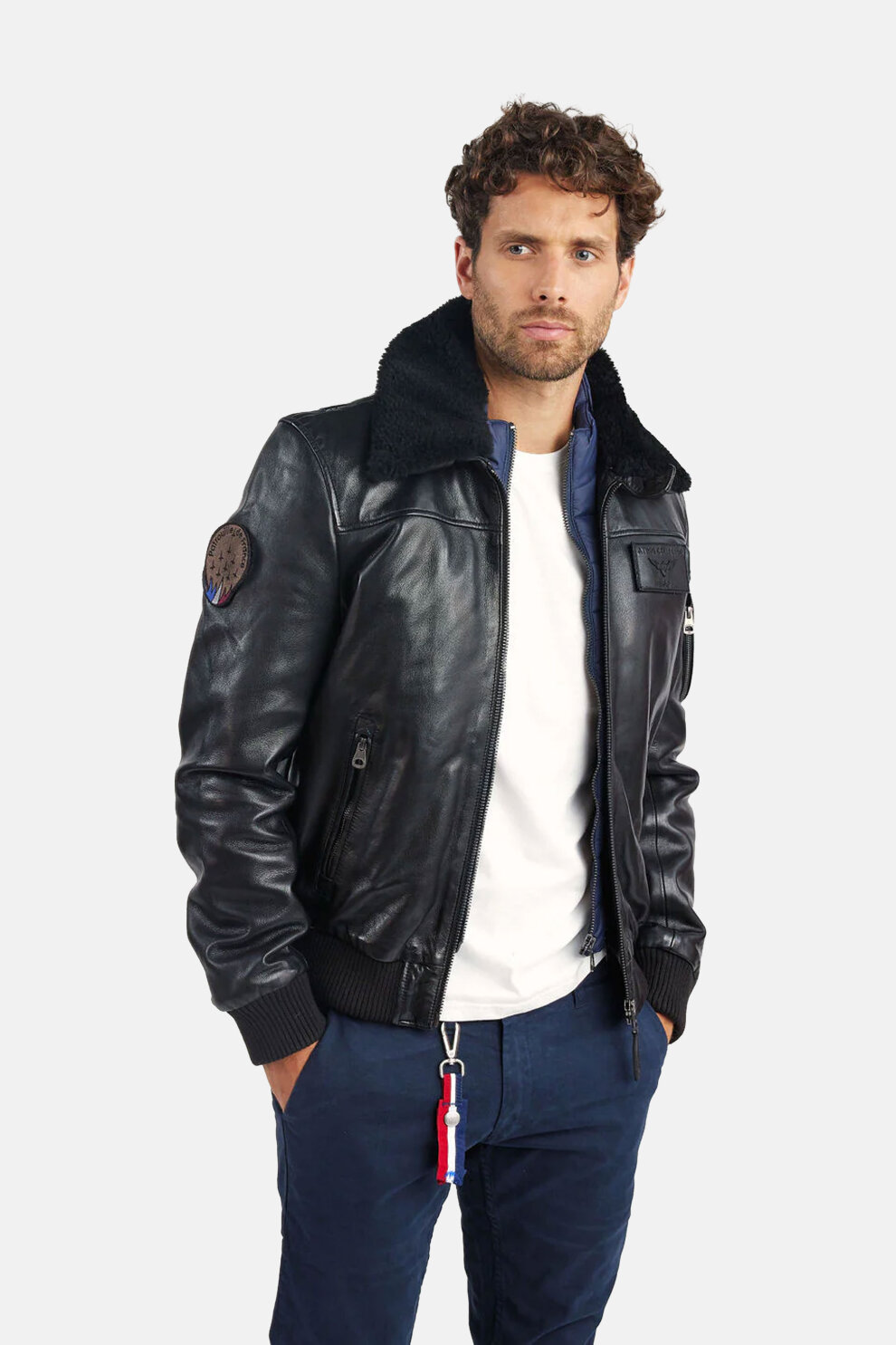 MUŠKARCI - Kožne jakne - Redskins Rafal 2.0 Ycon kožna jakna - Crna