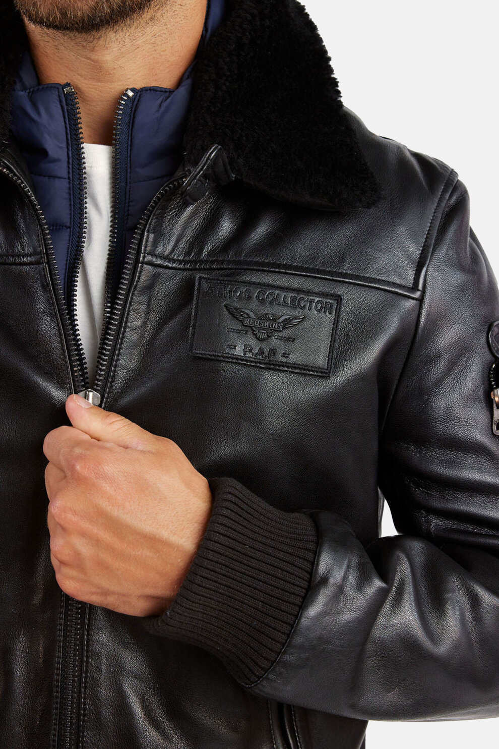 MUŠKARCI - Kožne jakne - Redskins Rafal 2.0 Ycon kožna jakna - Crna