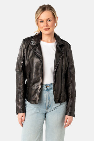 ŽENE - Kožne jakne - Mauritius Wona kožna jakna - Ljubičasta