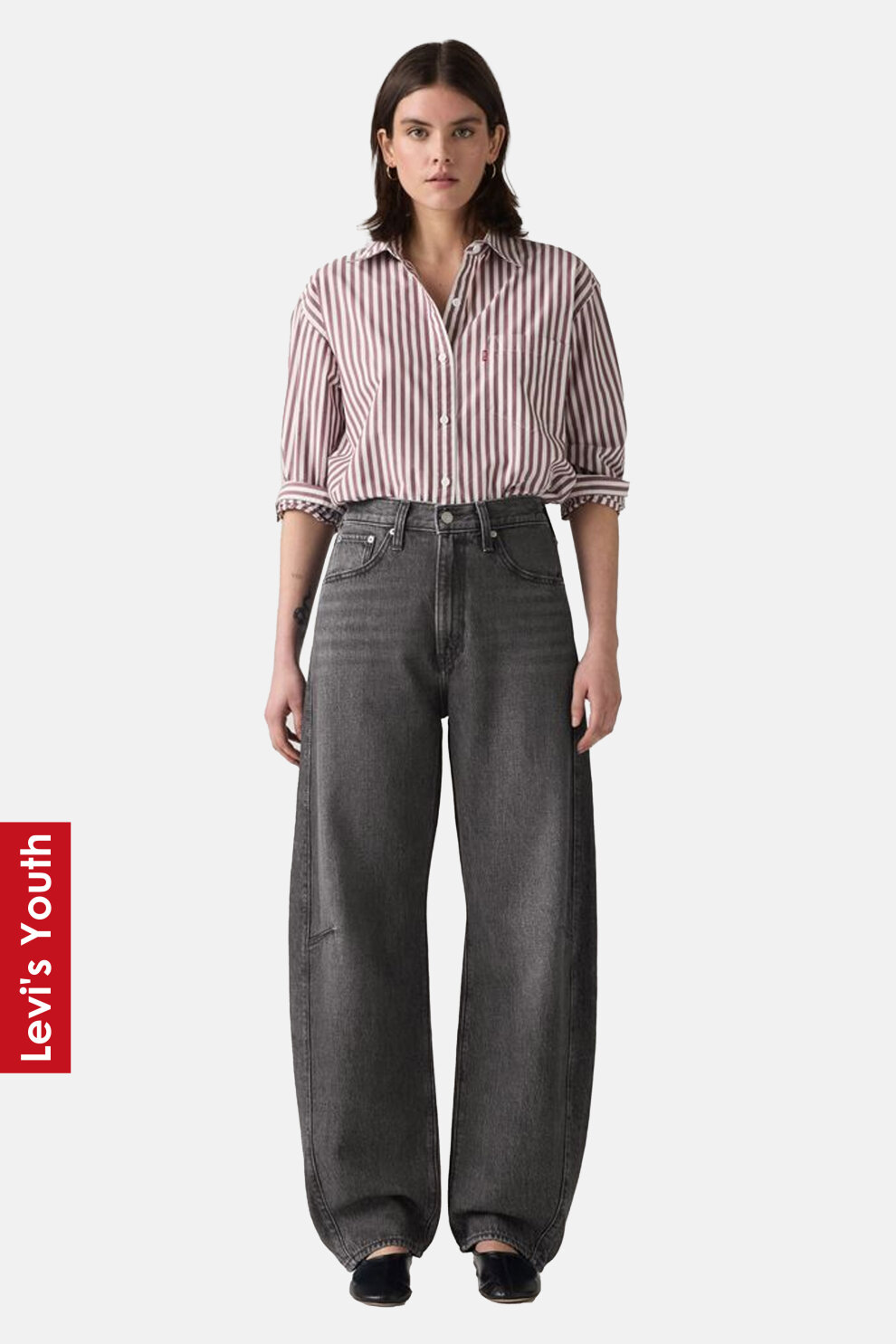 ŽENE - Traperice - Levi's Cinch Barrel traperice - Siva - Slim
