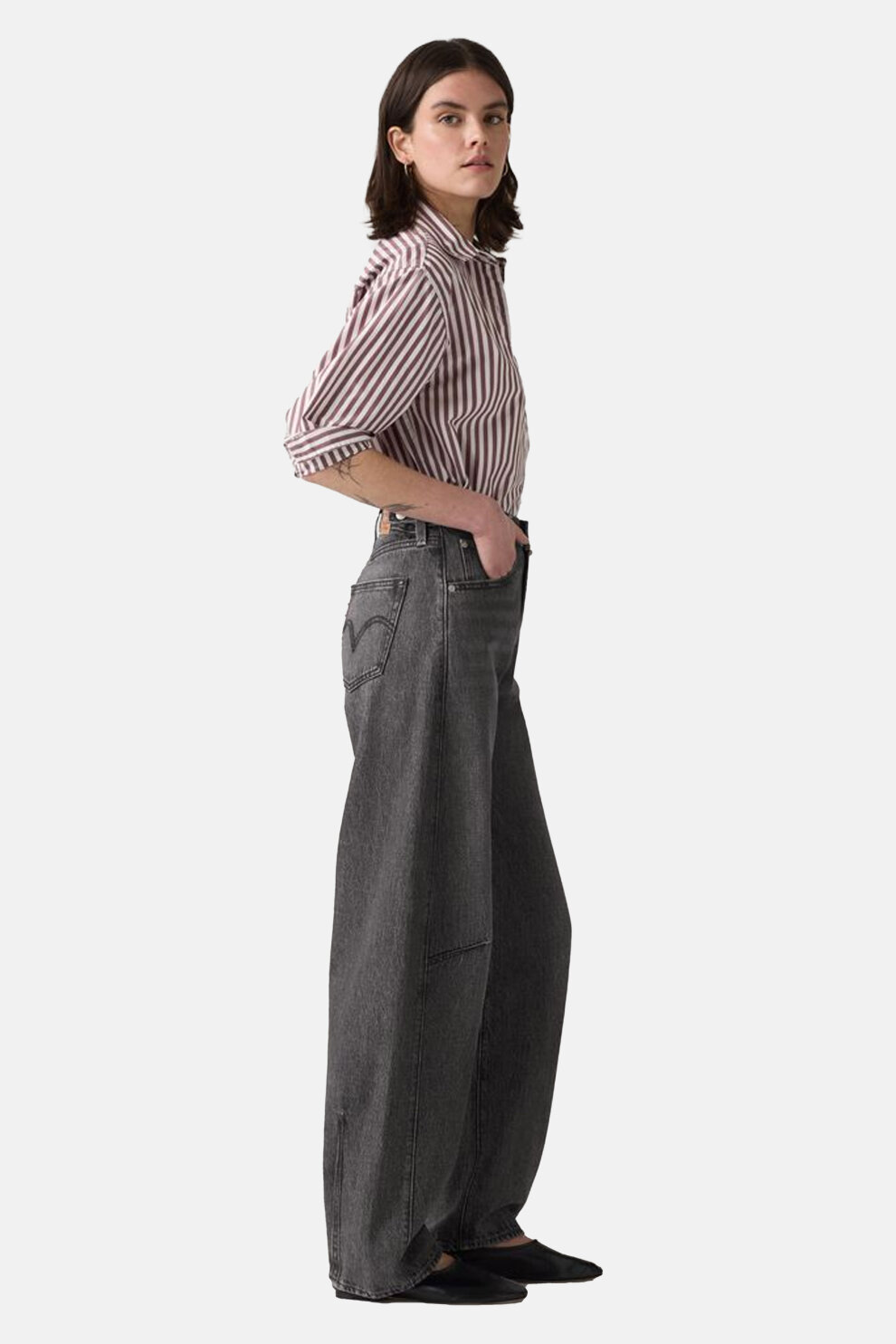 ŽENE - Traperice - Levi's Cinch Barrel traperice - Siva - Slim