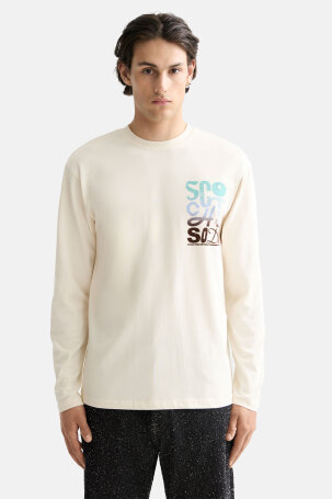 MUŠKARCI - Majice - Scotch & Soda majica - Dugi rukavi - Bijela