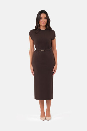 ŽENE - Haljine - Ad twenty pletena haljina - Midi - Smeđa