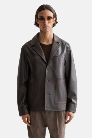 MUŠKARCI - Kožne jakne - Scotch & Soda kožna jakna - Smeđa
