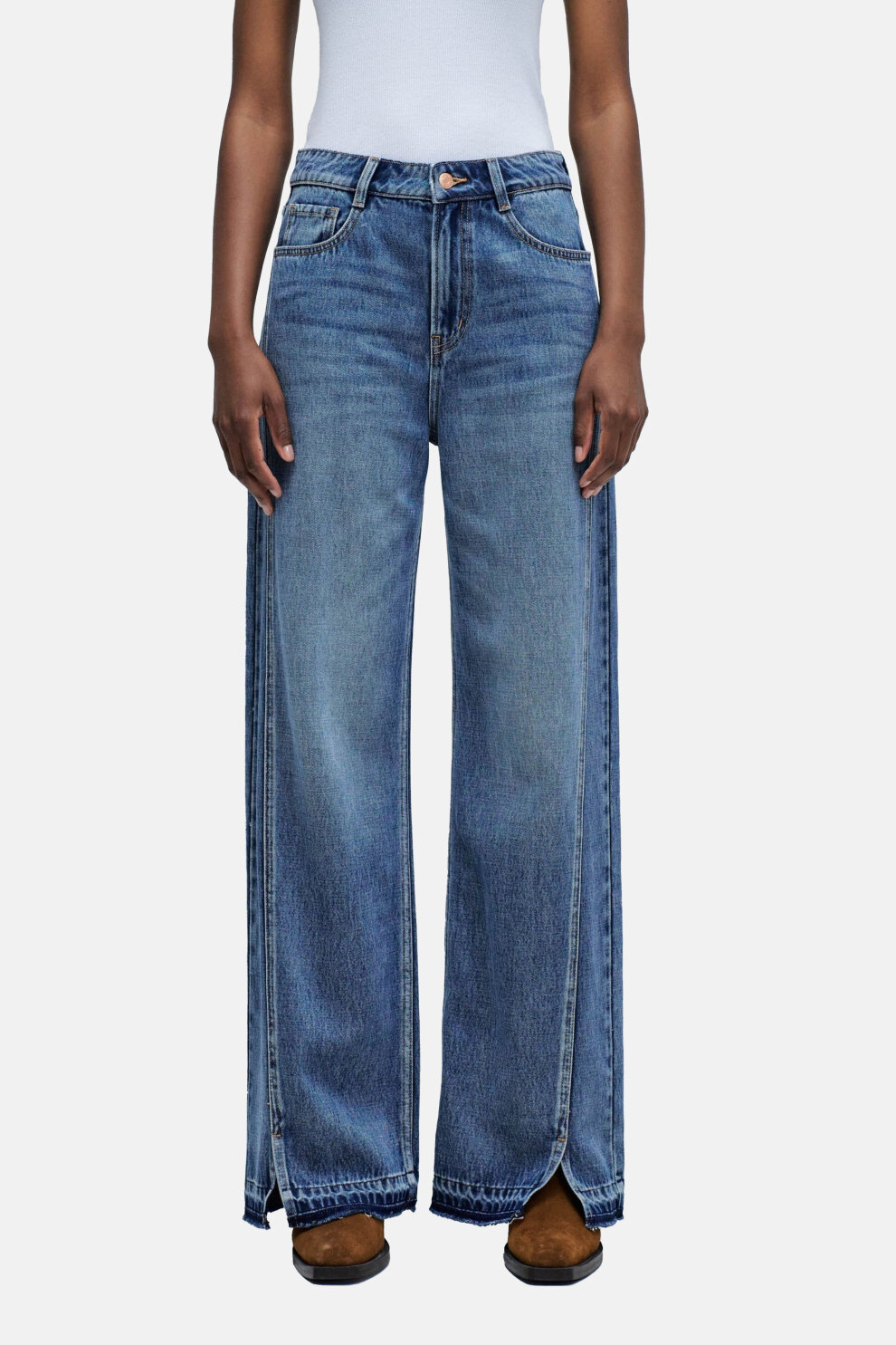 ŽENE - Traperice - Salsa Wide traperice - Plava - Fashion straight