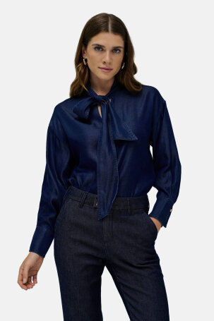 ŽENE - Košulje i bluze - Salsa traper bluza - Dugi rukav - Plava