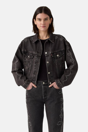 ŽENE - Jakne i kaputi - Levi's Trucker Shrunken '90s traper jakna - Jakne - Crna