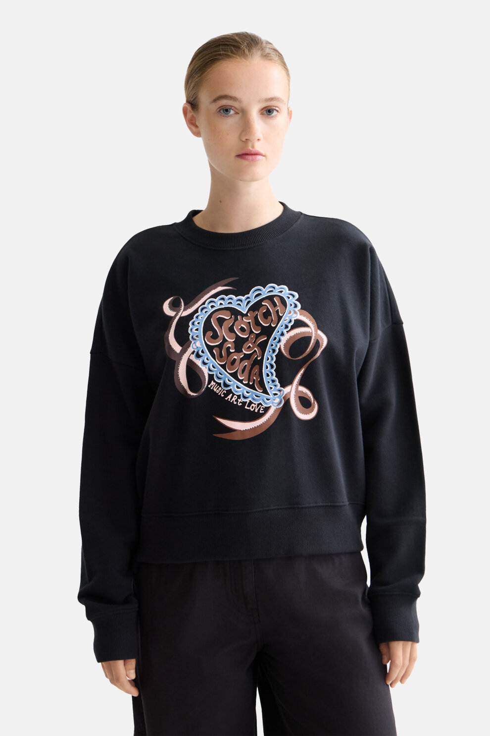 ŽENE - Majice - Scotch & Soda majica - Dugi rukav - Crna