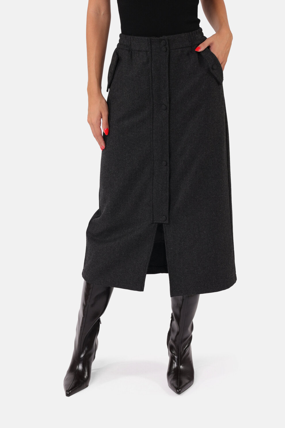 ŽENE - Suknje - AD twenty suknja - Midi - Siva