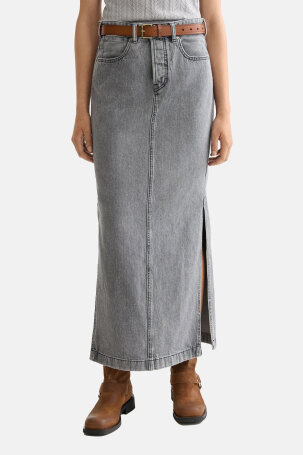 ŽENE - Suknje - Scotch & Soda traper suknja - Midi - Siva