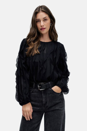 ŽENE - Majice - Salsa majica - Dugi rukav - Crna