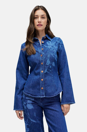 ŽENE - Košulje i bluze - Salsa traper košulja - Dugi rukav - Plava