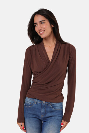 ŽENE - Majice - AD twenty majica - Dugi rukav - Smeđa