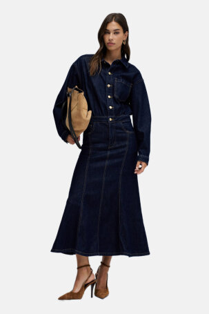 ŽENE - Haljine - Salsa traper haljina - Midi - Plava