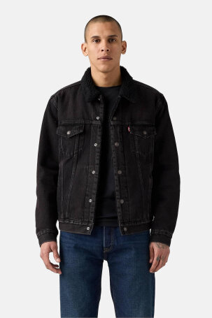MUŠKARCI - Jakne i kaputi - Levi's Sherpa Trucker traper jakna - Jakne - Crna